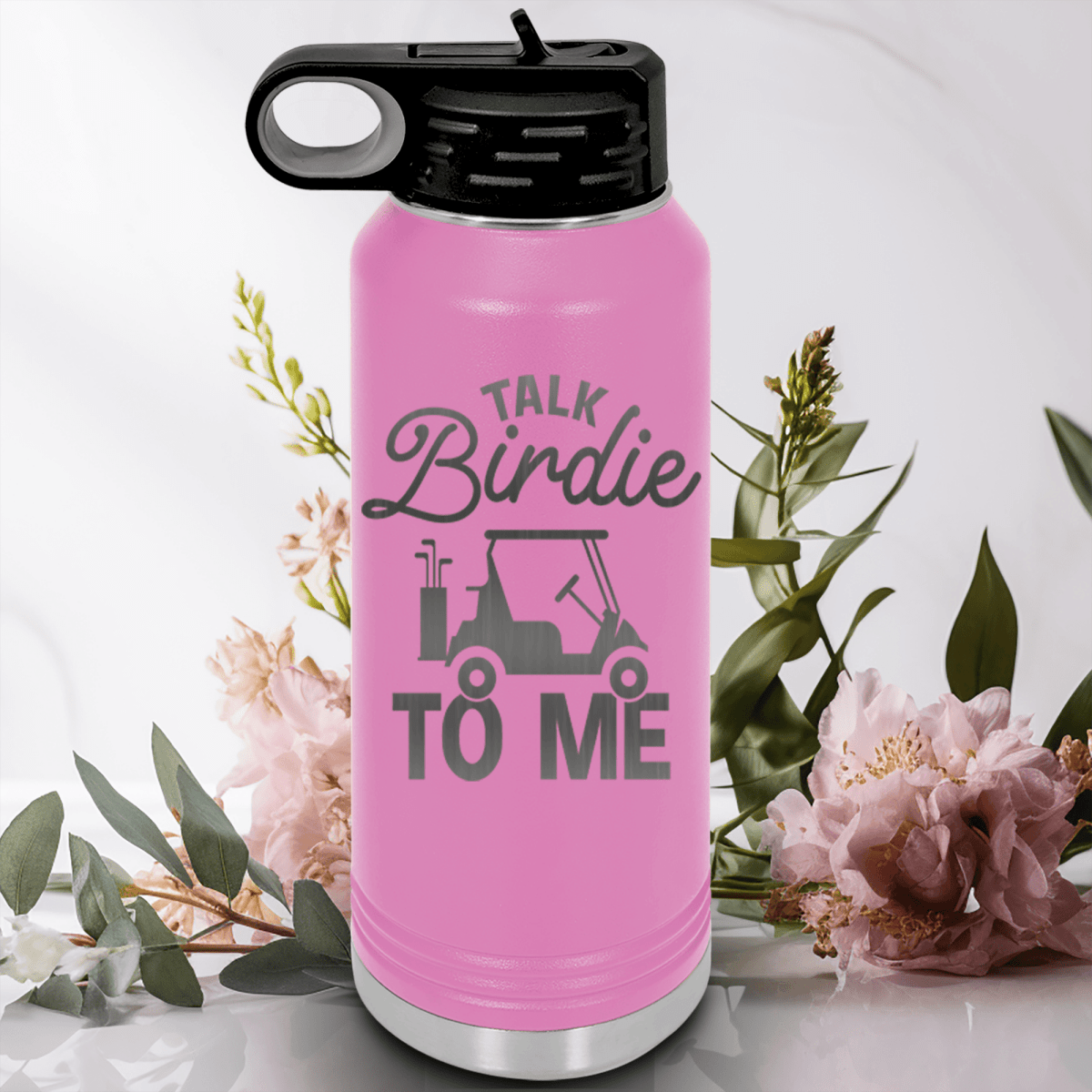 Light Purple golf water bottle Talk Birdie To Me