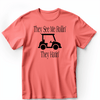 Light Red Mens T-Shirt With They See Me Rollin Design