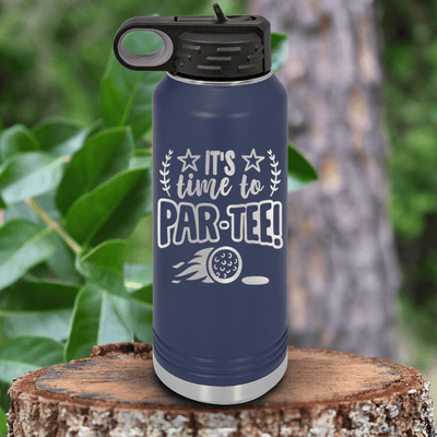 Navy golf water bottle Time To Par Tee