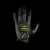 Through Touch Golf Glove Black Front view