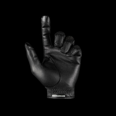 Through Touch Golf Glove Black Palm view