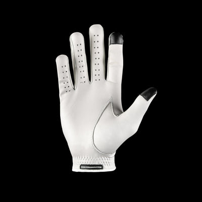 Through Touch Golf Glove White Palm view