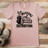 Heather Peach Mens T-Shirt With Weapons Of Grass Destruction Design