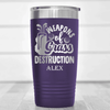 Purple Golf Tumbler With Weapons Of Grass Destruction Design