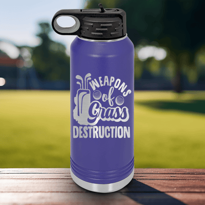 Purple golf water bottle Weapons Of Grass Destruction