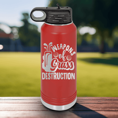 Red golf water bottle Weapons Of Grass Destruction