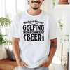 White Mens T-Shirt With Weekend Forecast Golfing Design