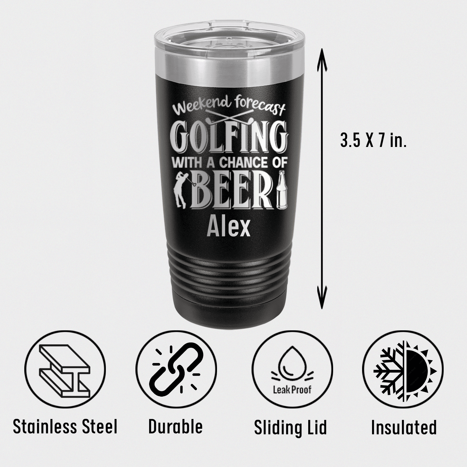 Weekend Forecast Golfing Tumbler