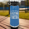 Blue golf water bottle Weekend Forecast Golfing