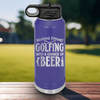 Purple golf water bottle Weekend Forecast Golfing