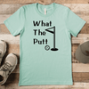 Light Green Mens T-Shirt With What The Putt Design