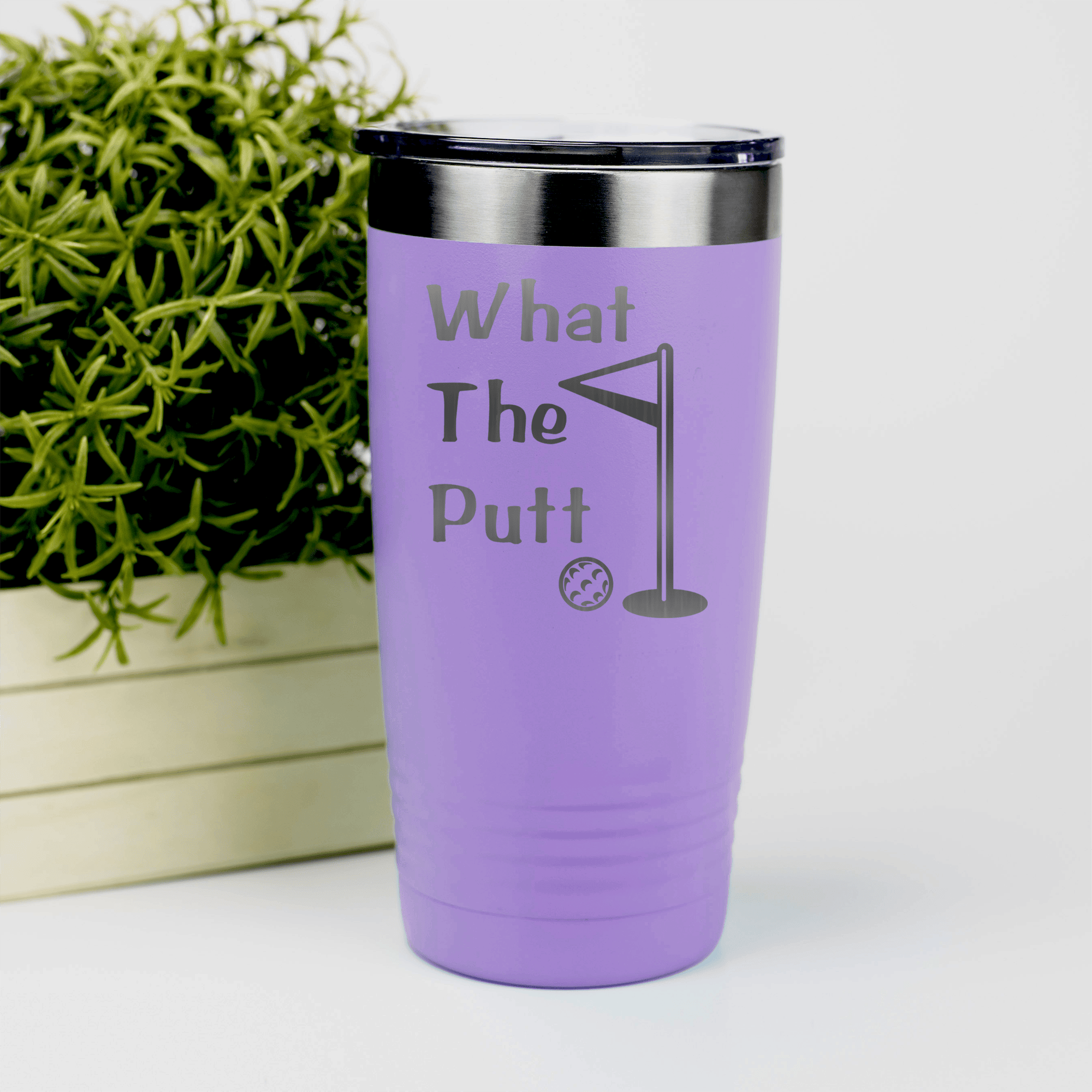 Light Purple golf tumbler What The Putt