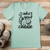 Light Green Mens T-Shirt With Whos Your Caddie Design