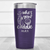Purple Golf Tumbler With Whos Your Caddie Design