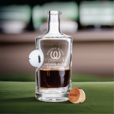 Golf Outing Prize - Personalized Decanter with Club Logo and Custom Ne…