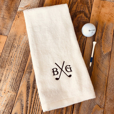 Personalized Golf Towel with Initials Embroidered