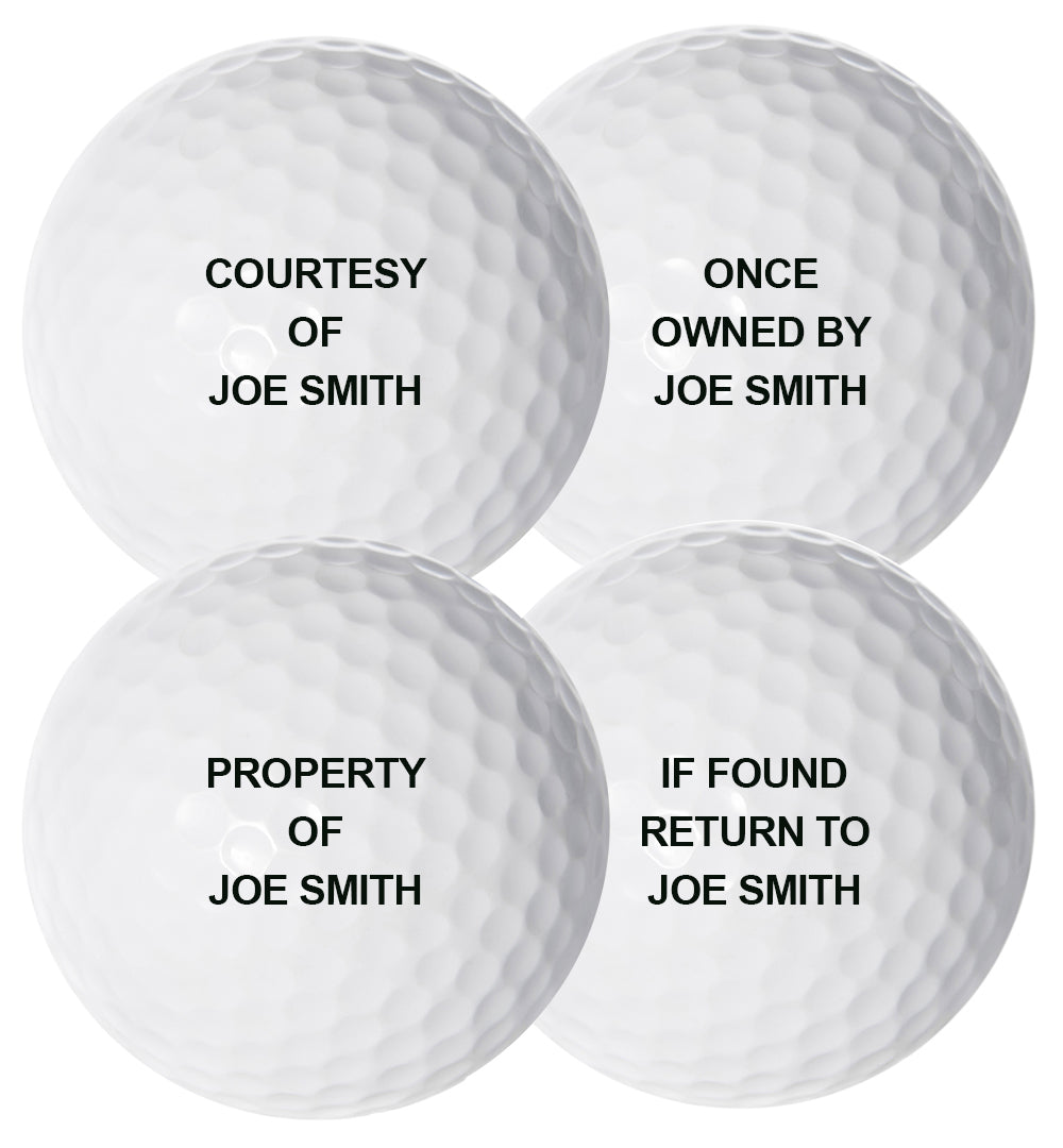 &#39;Property of&#39; Golf Balls